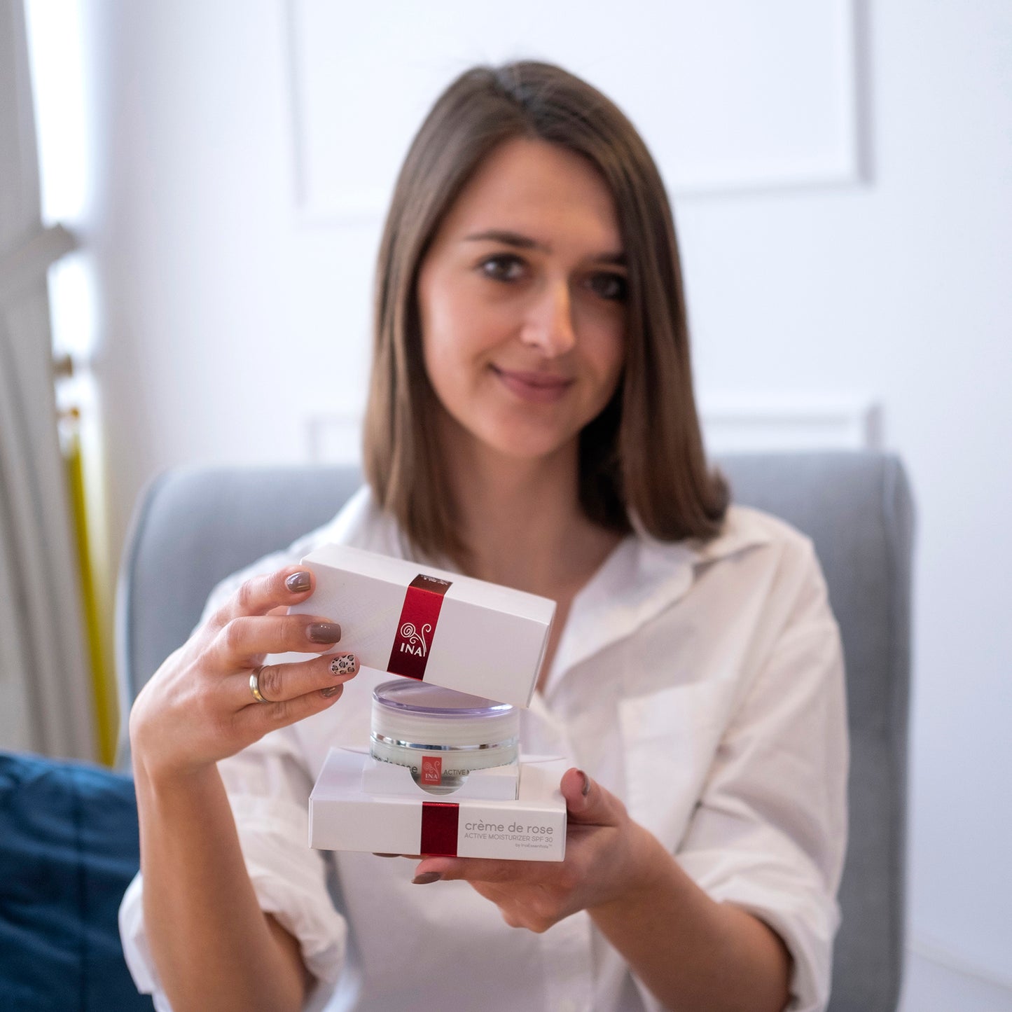 Crème de rose - Hidratáló arckrém SPF30 faktorral - Organikus Rózsa illóolajjal erősen dúsítva