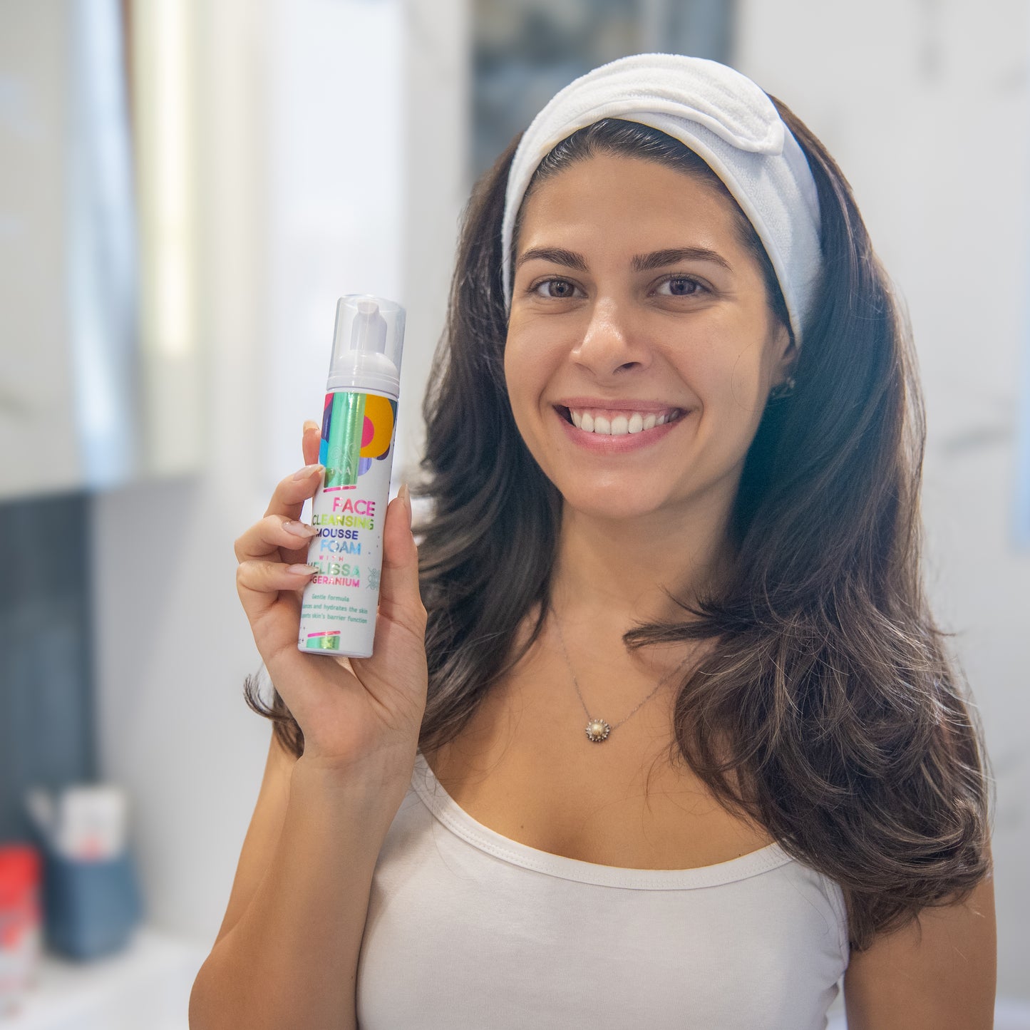 Természetes Tisztító hab Arcra Citromfűvel és Geránium - minden bőrtípusra