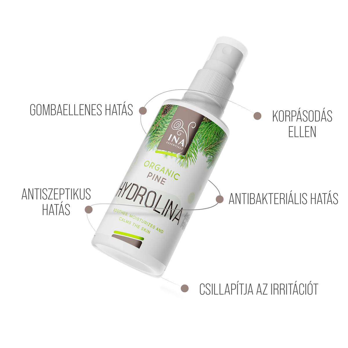 Organikus Erdei fenyő viz - Hydrolina - Spray Gombás köröm és Lábszag Ellen